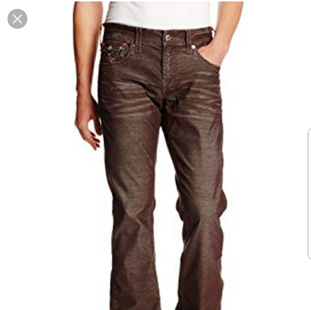 Mens Designer True Religion corduroy jeans